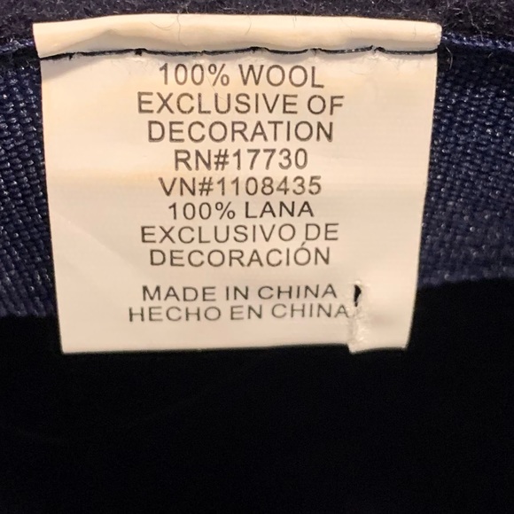 Navy Blue Wide Brim Hat - Picture 2 of 3